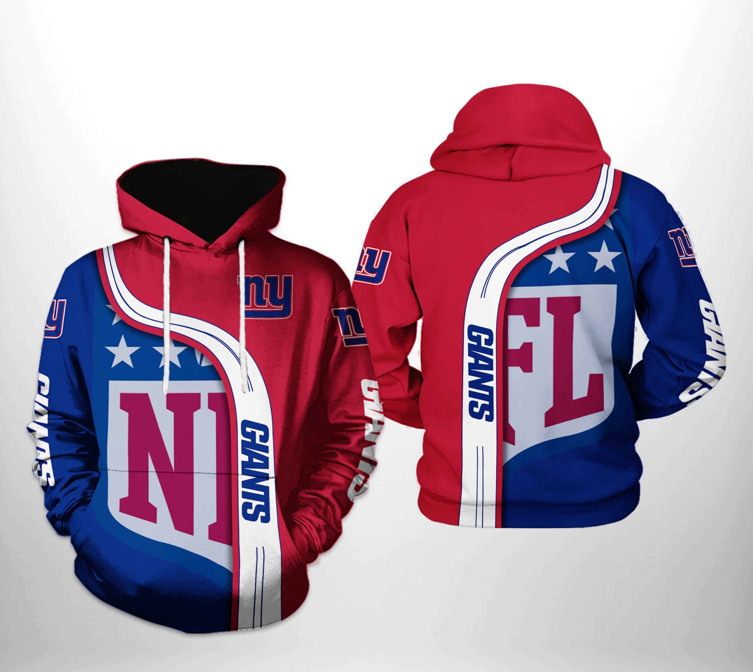 New York Giants Team 3D All Over Print Hoodie & Zip Hoodie