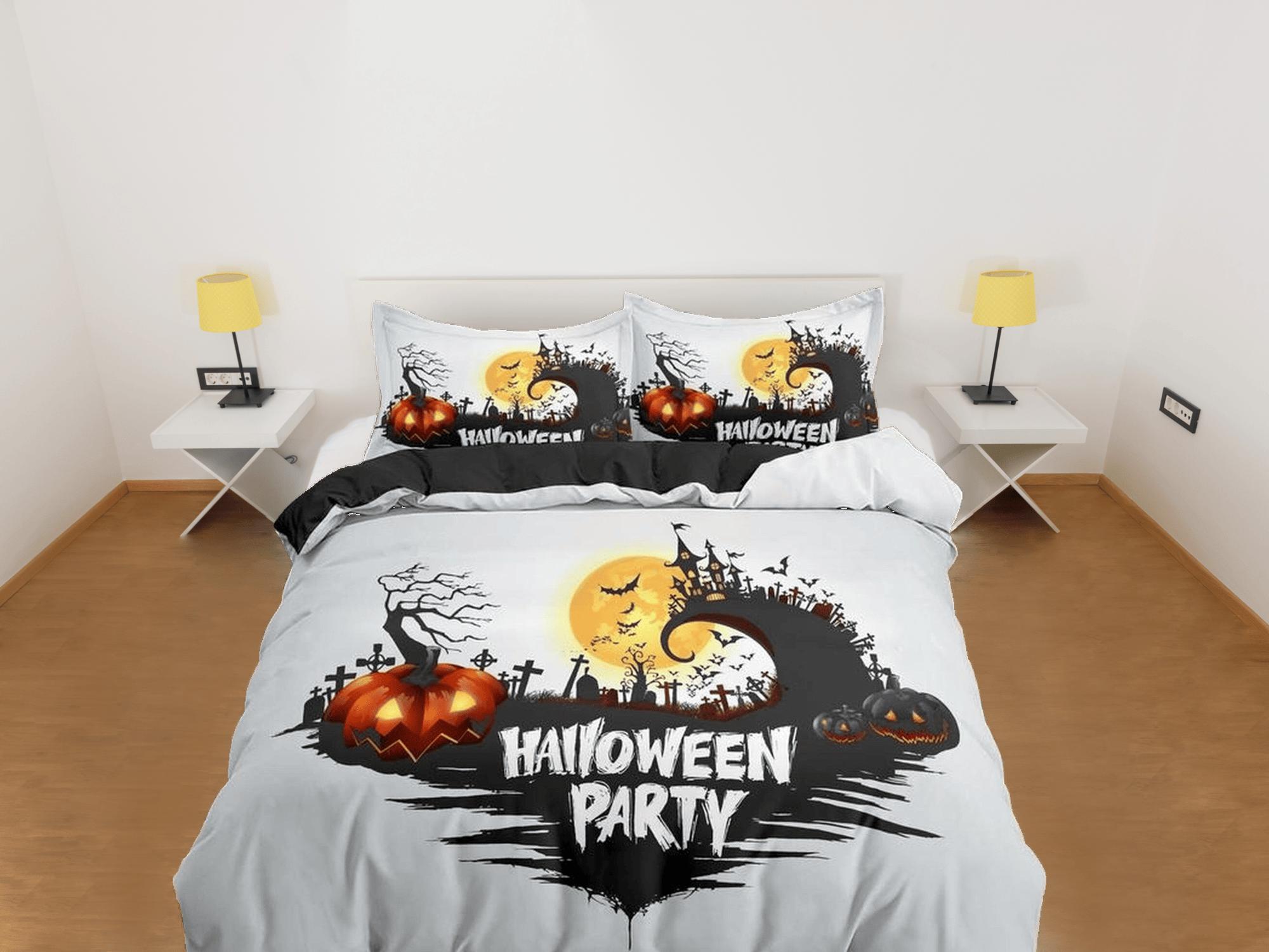 Halloween Bedding Set Halloween Party Pumpkin Ghost Town Duvet Covers