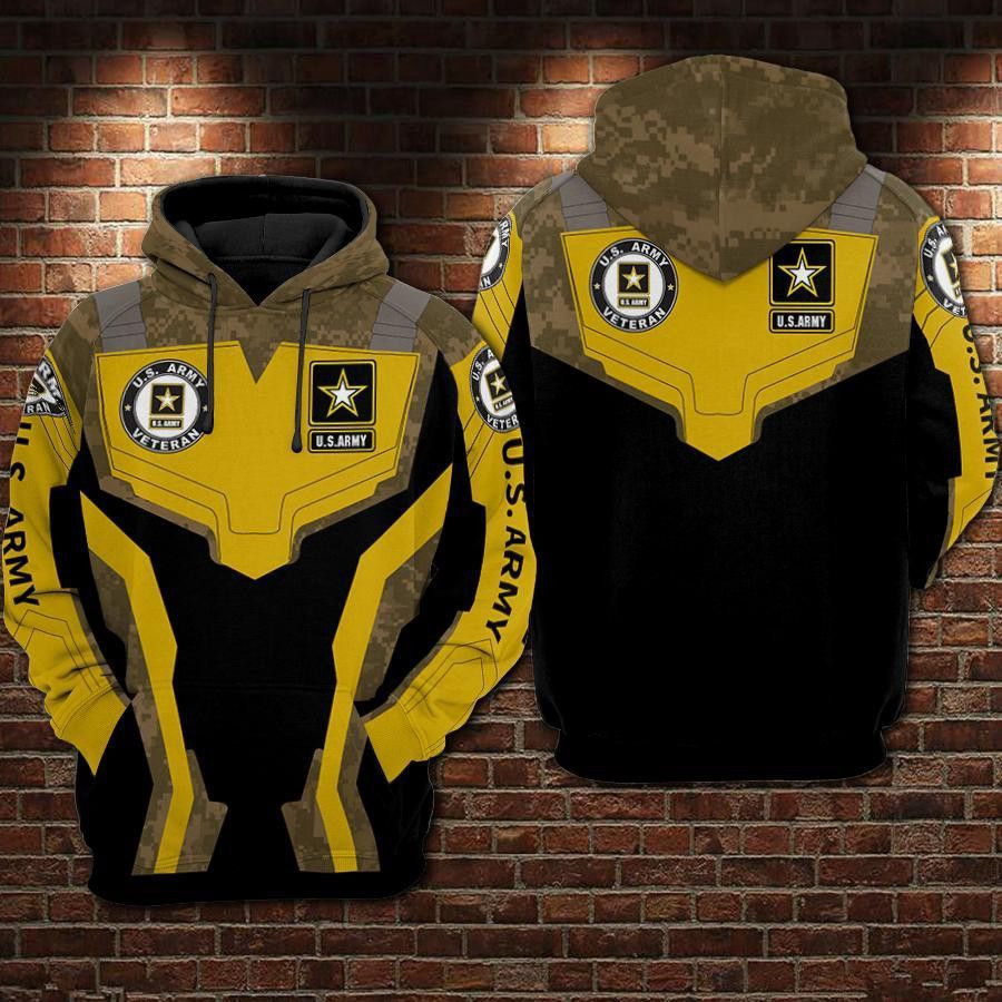 U.S Army Veteran 3D All Over Print Hoodie & Zip Hoodie