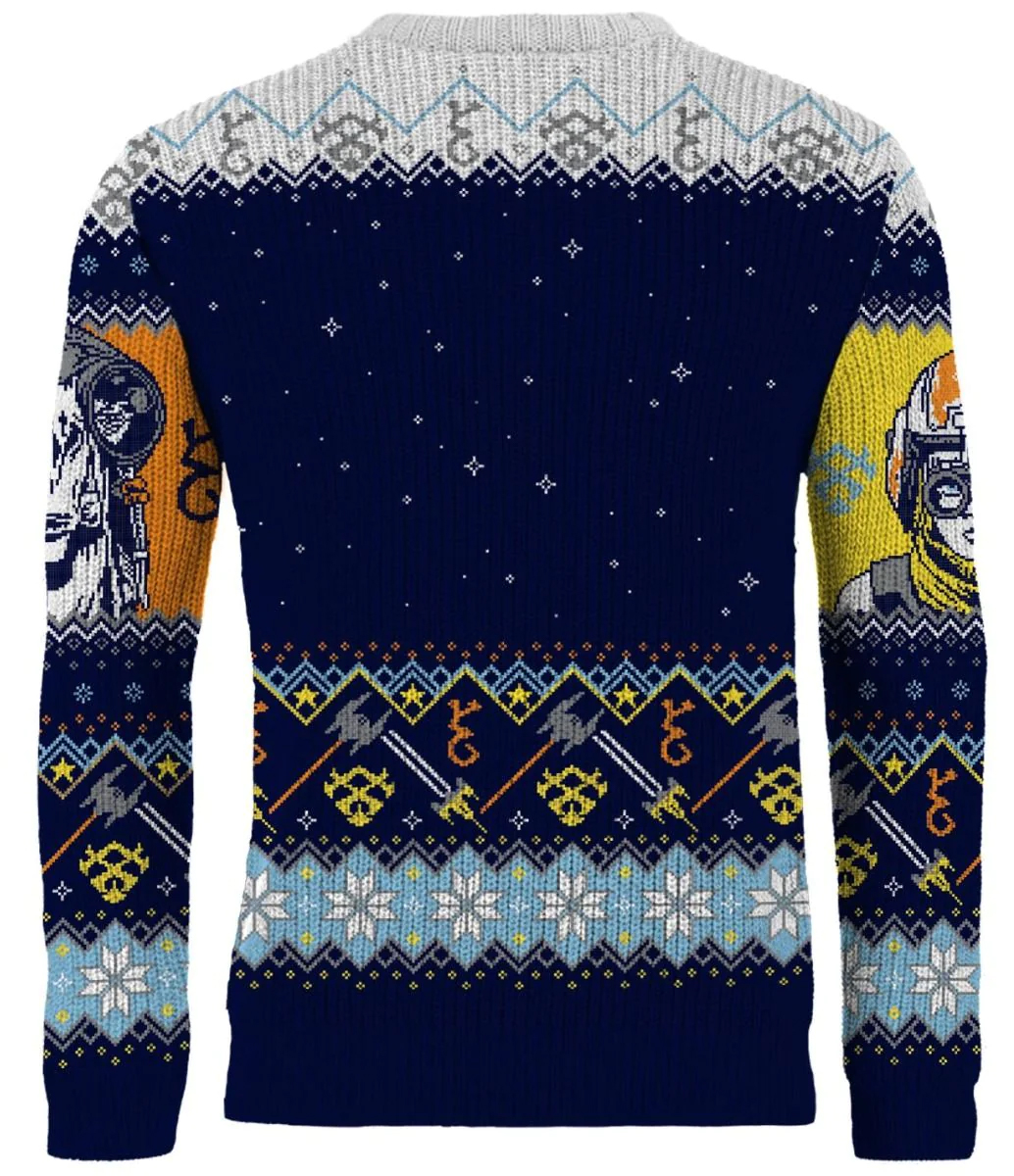 Santa's New Sleigh Pod Racer Ugly Christmas Sweater