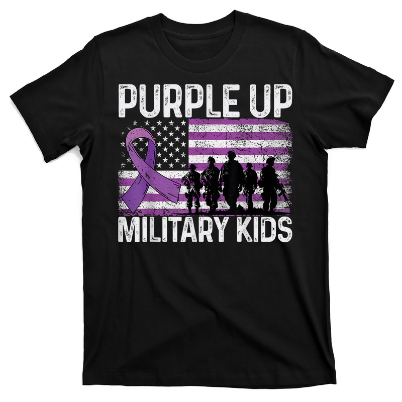 Purple Up Military Kids Month Of Military Child Army T-Shirt