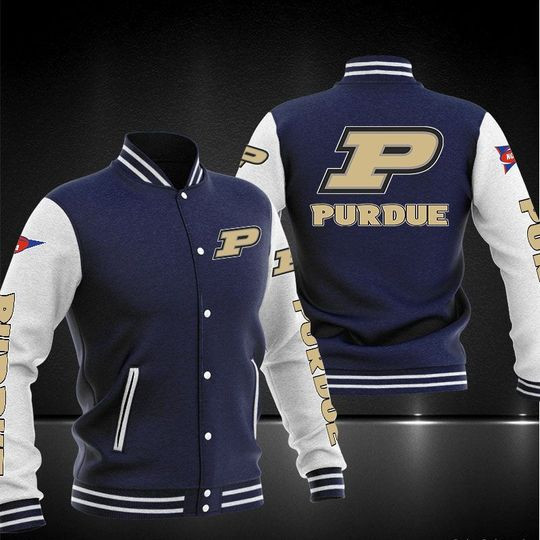 Purdue Boilermakers Navy Blue Baseball Jacket