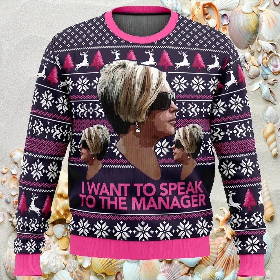 Karen Meme Ugly Christmas Sweater I Want To Speak To The Manager Ugly Christmas Sweater