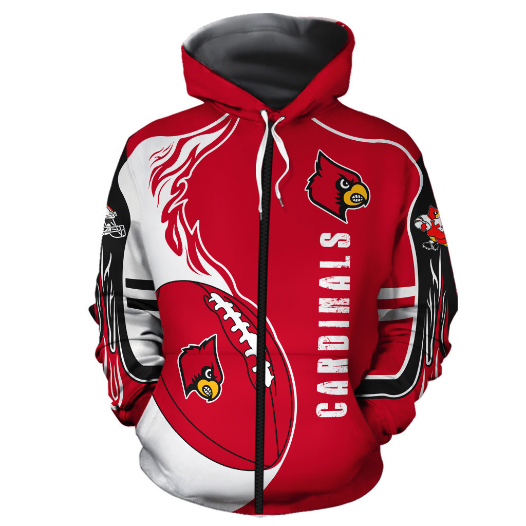 Louisville Cardinal 3D All Over Print Hoodie & Zip Hoodie