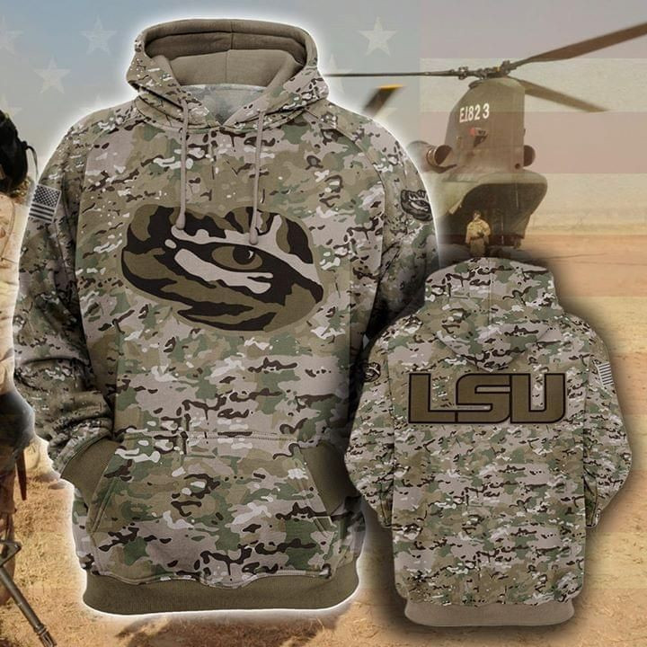 Lsu Tigers Ncaa Camo 3D All Over Print Hoodie & Zip Hoodie