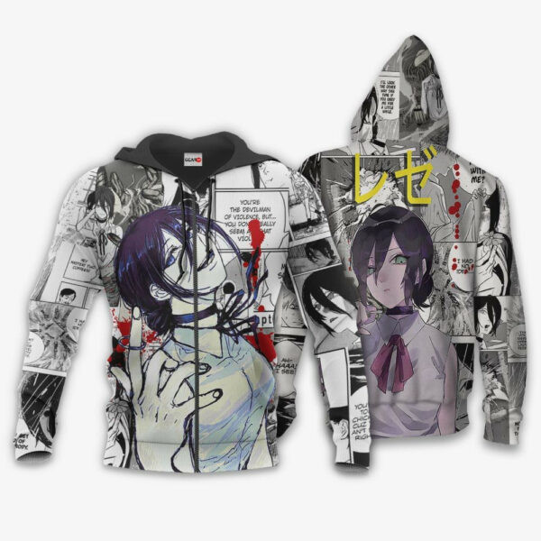 Reze Style Chainsaw Man Anime 3k51 Cartoon 3d Hoodie Zip Hoodie 2089