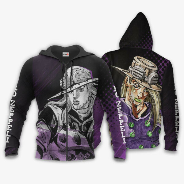 Gyro Zeppeli Jojo?s Bizarre Adventure Anime 3k341 Cartoon 3d Hoodie Zip Hoodie 1407
