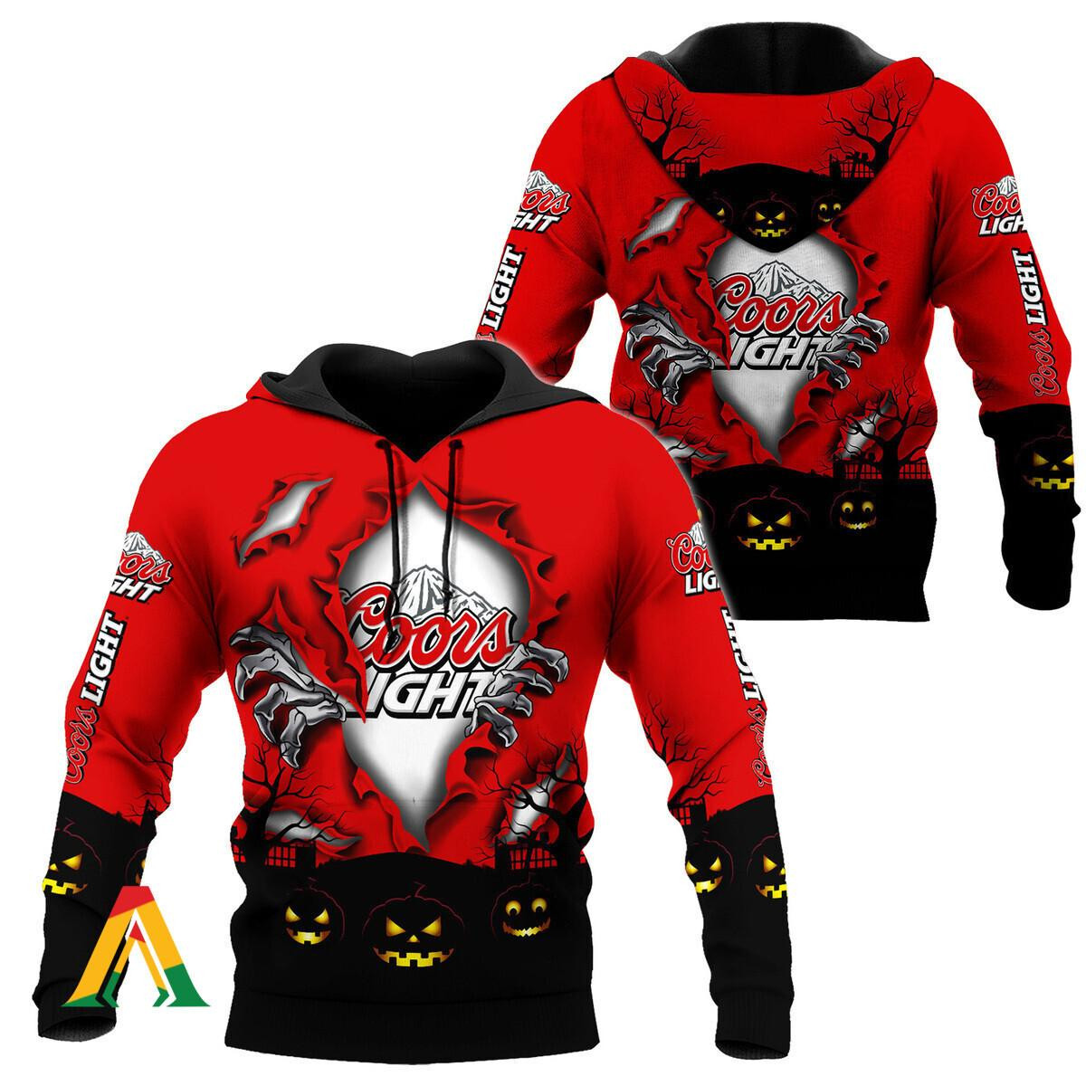 Scary Night Halloween Coors Light Hoodie & Zip Hoodie