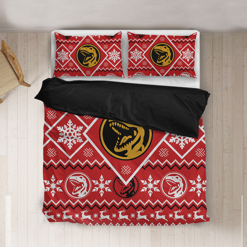 Power Ranger Bedding Set Mighty Morphin Red Power Ranger Duvet Covers