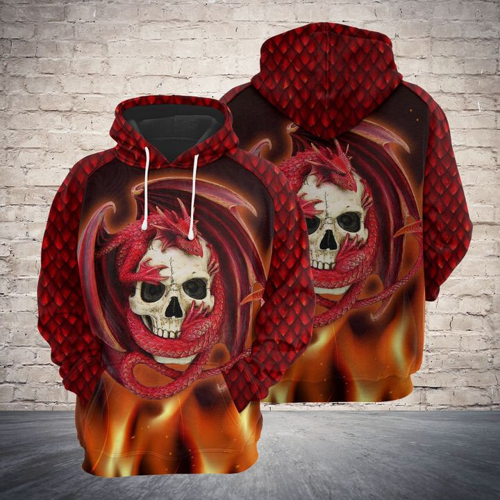 Dragon Skull 3D All Over Print Hoodie & Zip Hoodie