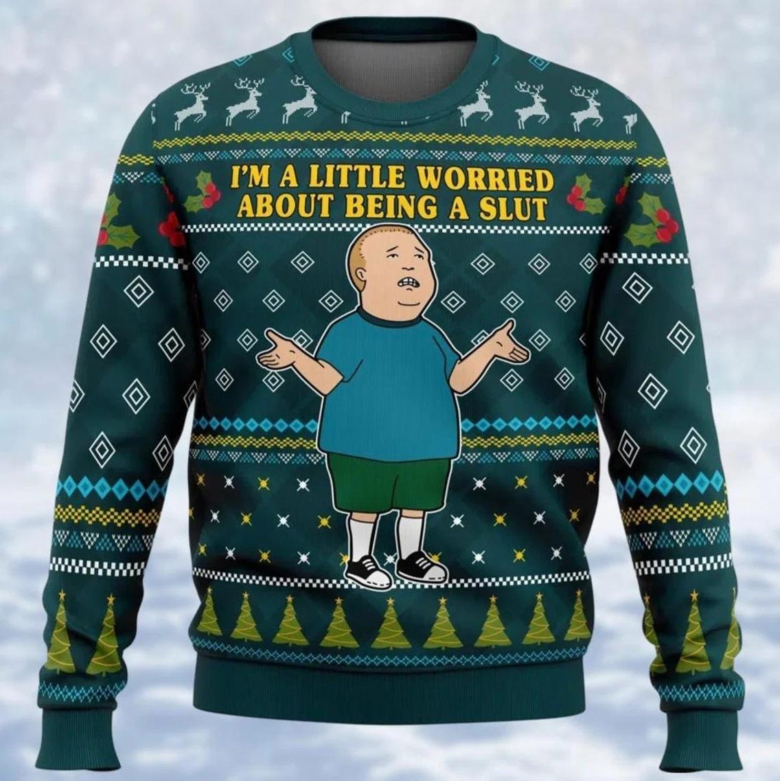 Bobby Hill Ugly Christmas Sweater Fox King Of The Hill Ugly Christmas Sweater