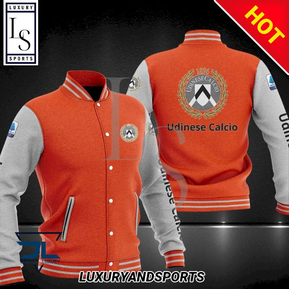 Udinese Calcio Orange White Baseball Jacket