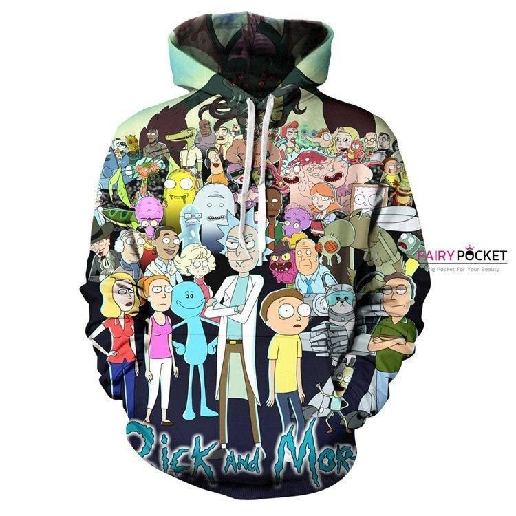 Rick and Morty All in One 3D All Over Print Hoodie & Zip Hoodie