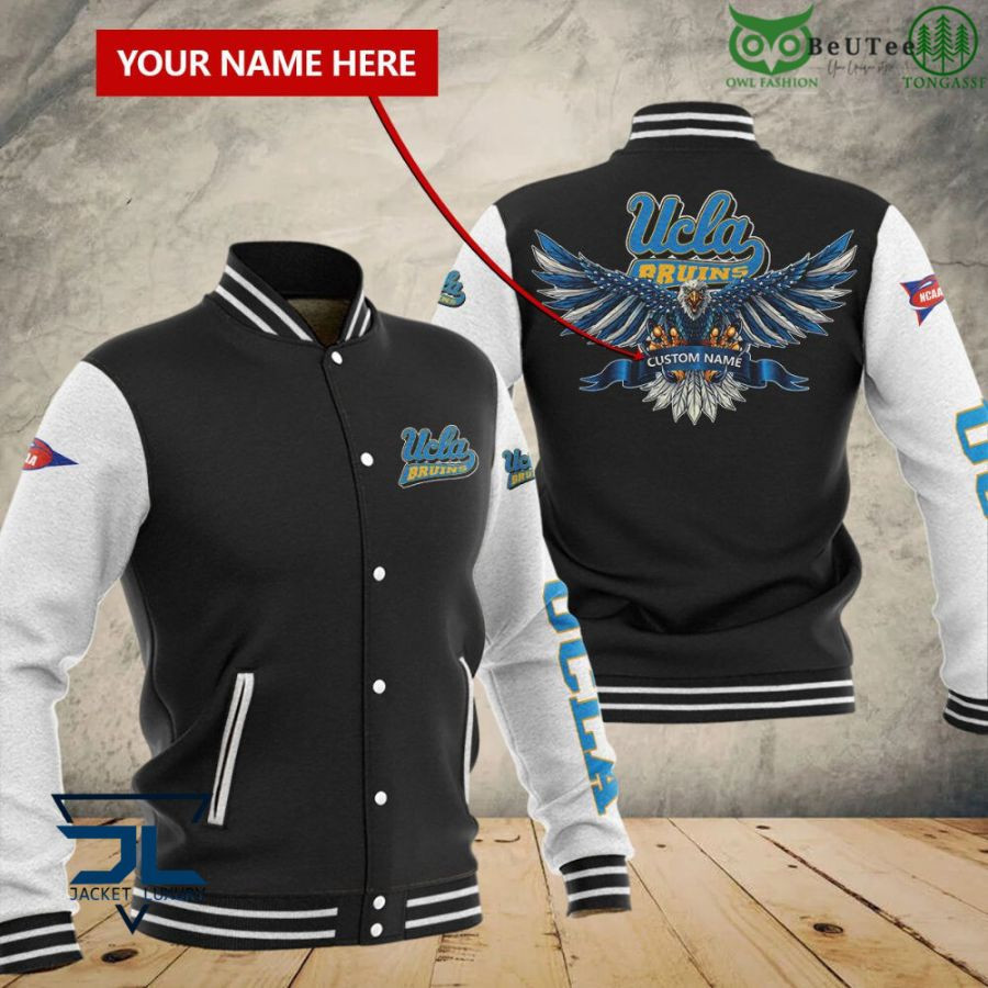 UCLA Bruins Custom Name Black Baseball Jacket