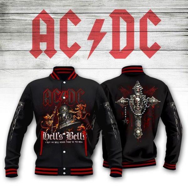 Acdc Music Band, Acdc Band Logo, Ac/dc Hells Bells Baseball Jacket