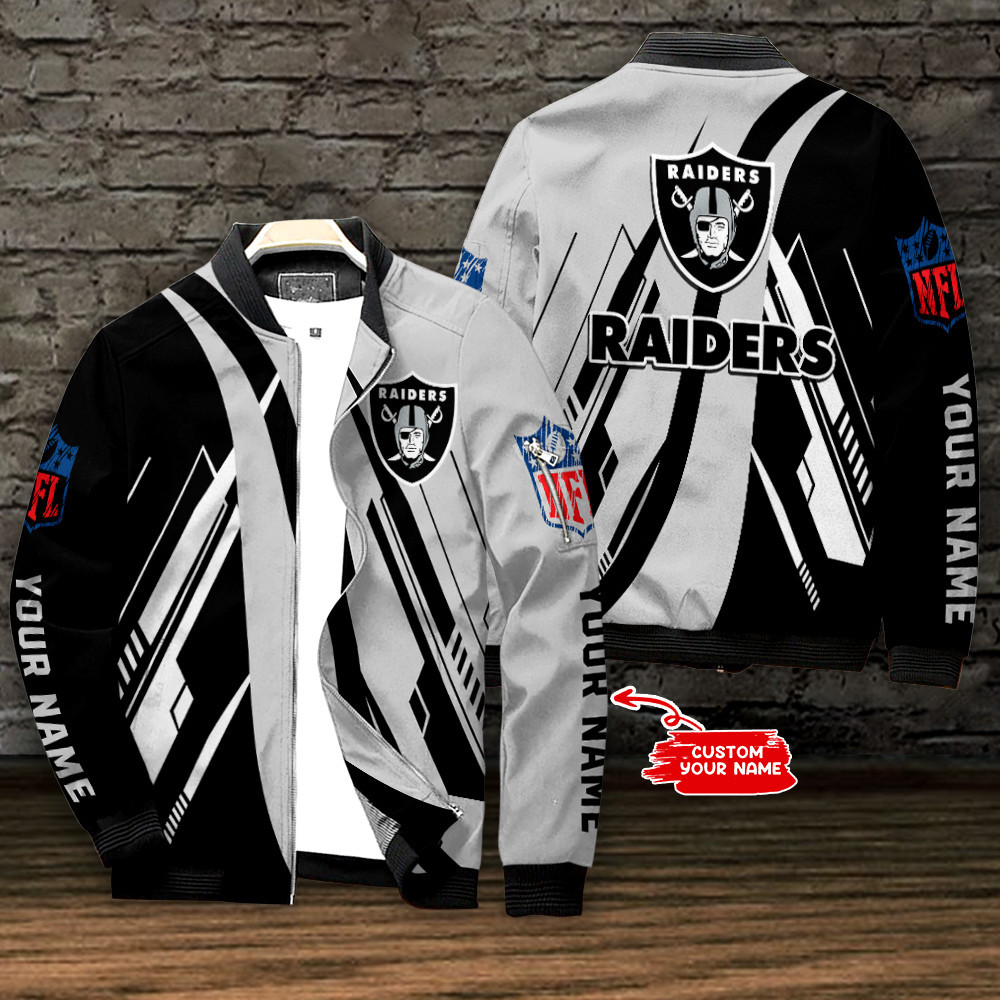 Las Vegas Raiders Personalized Bomber Jacket BG800