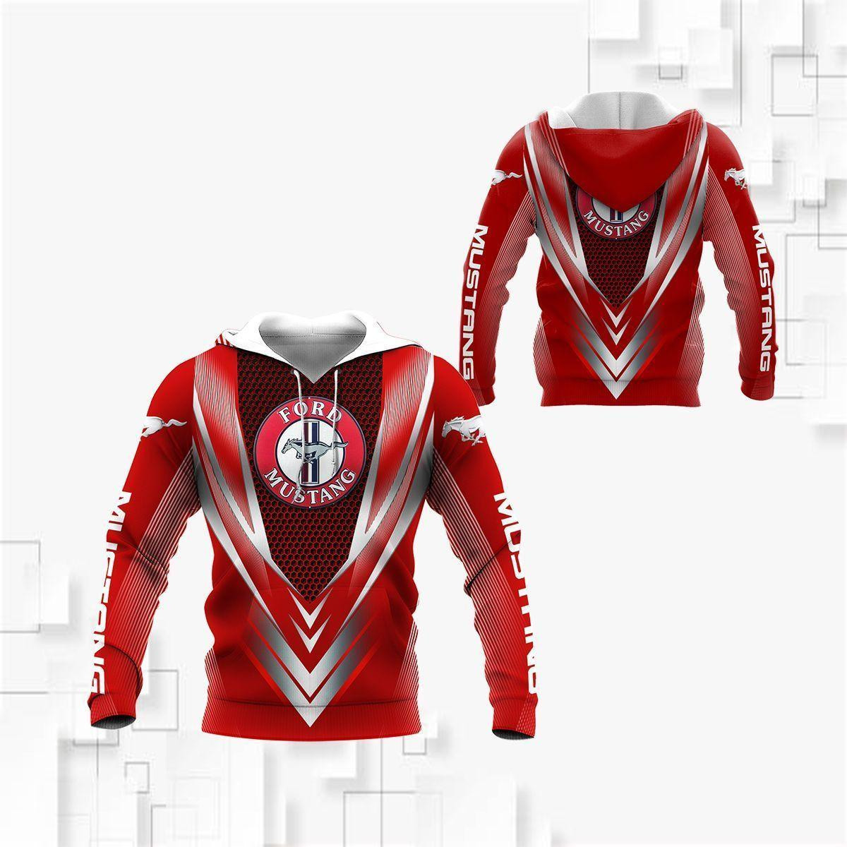 Ford Mustang Shirt 931, 3d Hoodie Zip Hoodie