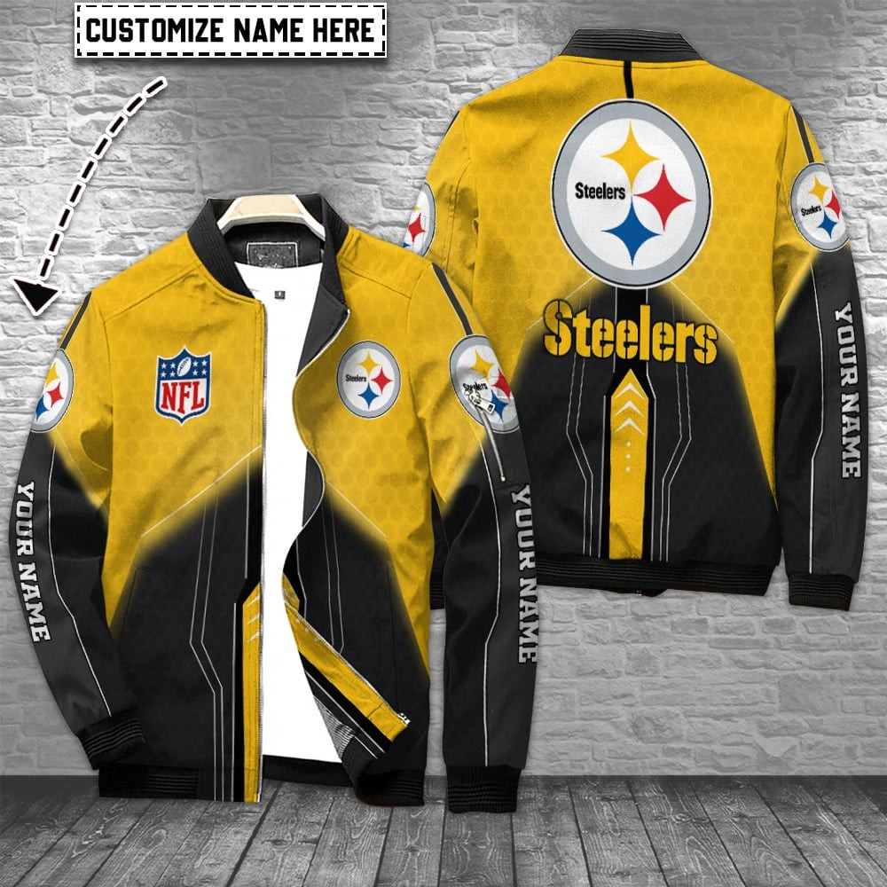 Pittsburgh Steelers Personalized Bomber Jacket BG900