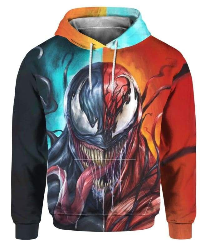 Venom Carnage Symbiote 2 Face - Hoodie 3d