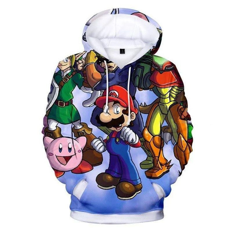 Super Mario Bros. Mario Over Print 3d Hoodie Zip Hoodie