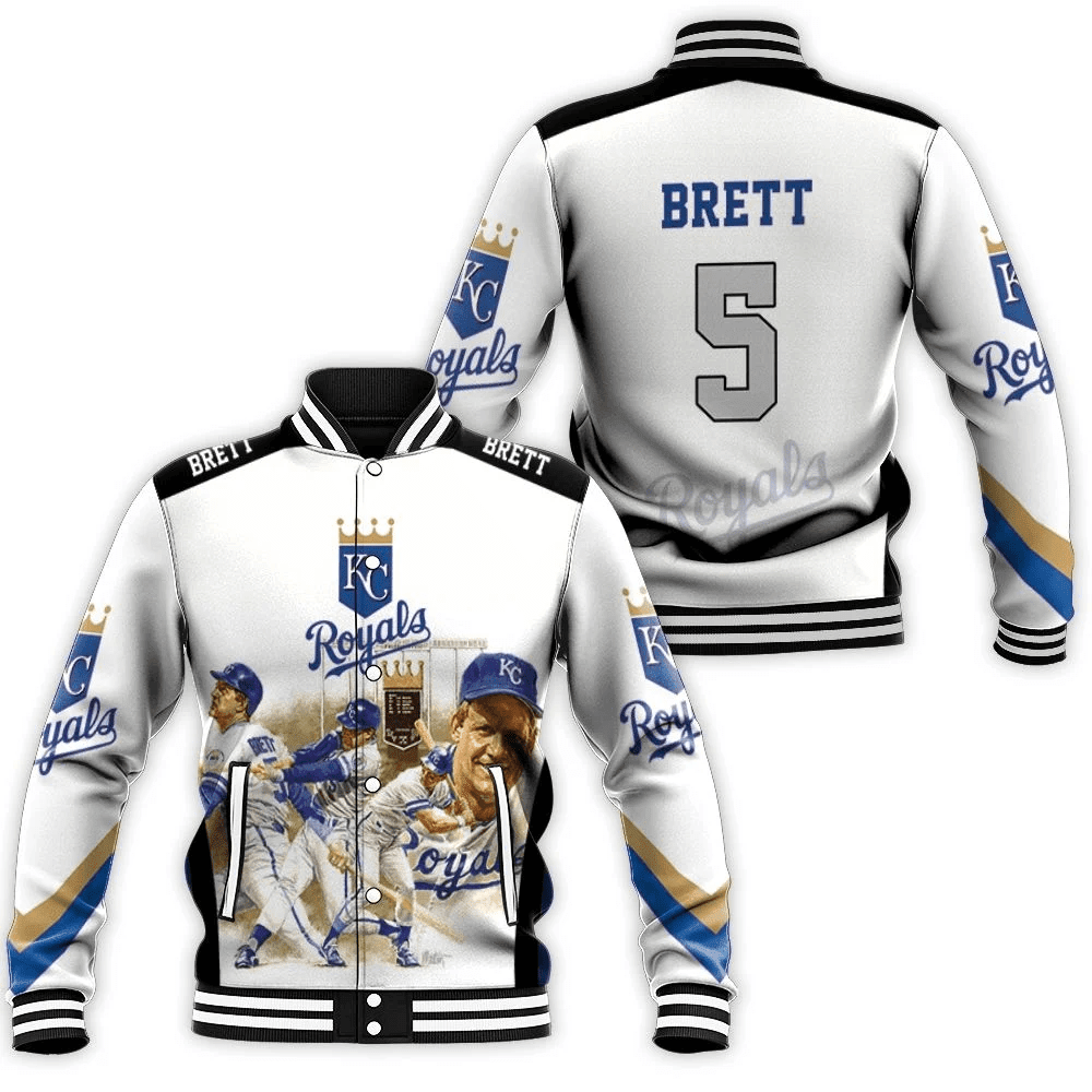 Kansas City Royals 5 George Brett Baseball Jacket