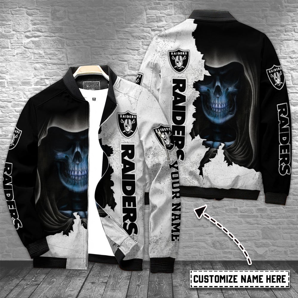 Las Vegas Raiders Personalized Bomber Jacket BG561