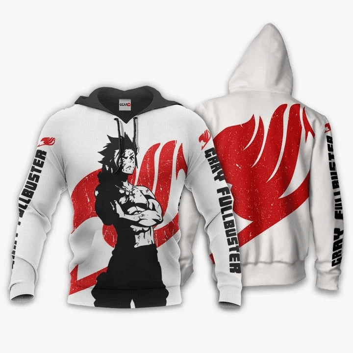 Gray Fullbuster Fairy Tail Silhouette 2 3d Hoodie Zip Hoodie