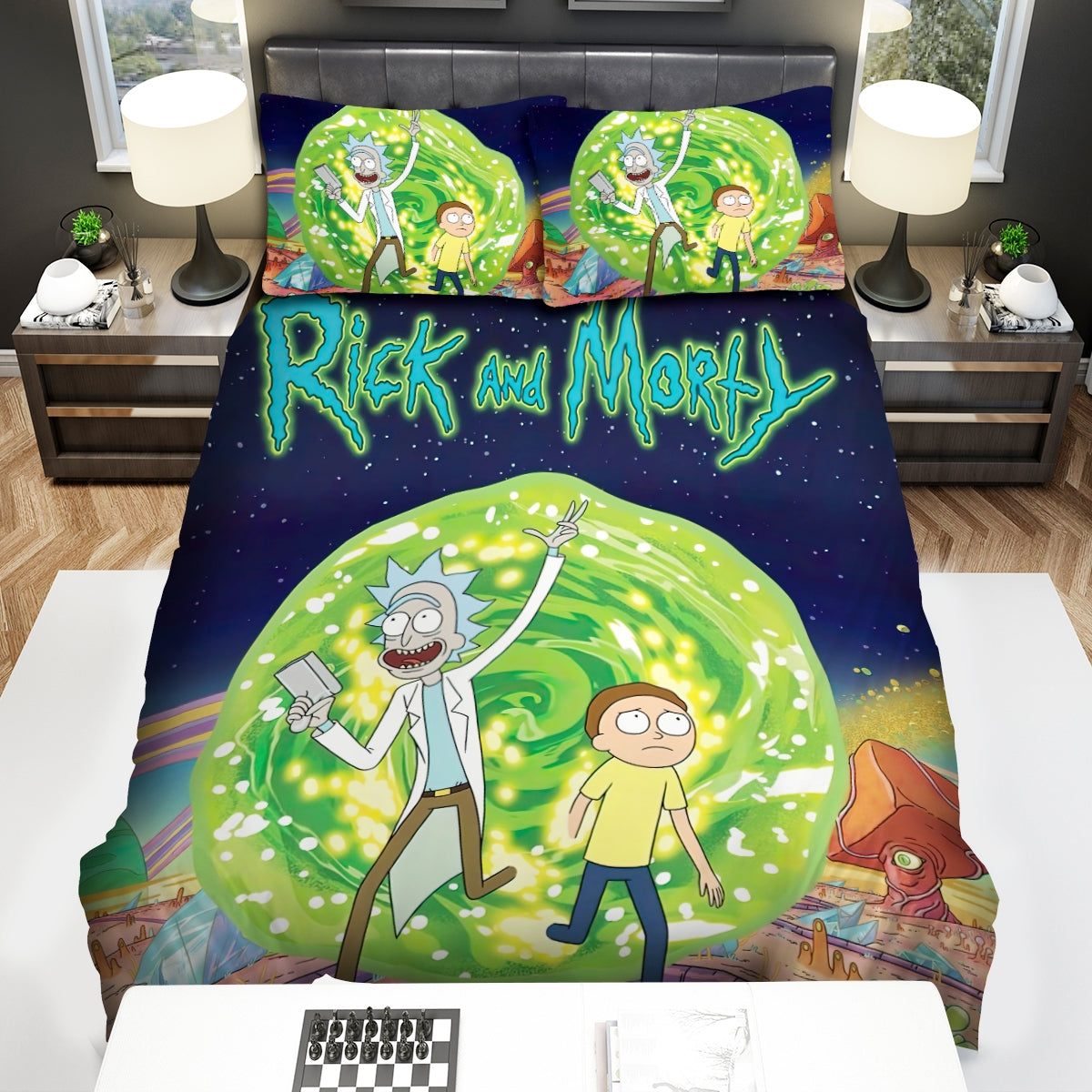 Rick And Morty Bedding Set Rick And Morty Travel To Another Dimension Duvet Covers