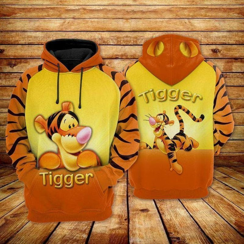 Funny Tigger Winnie The Pooh Gift For Fan 3d Hoodie All Over Printed Hoodie