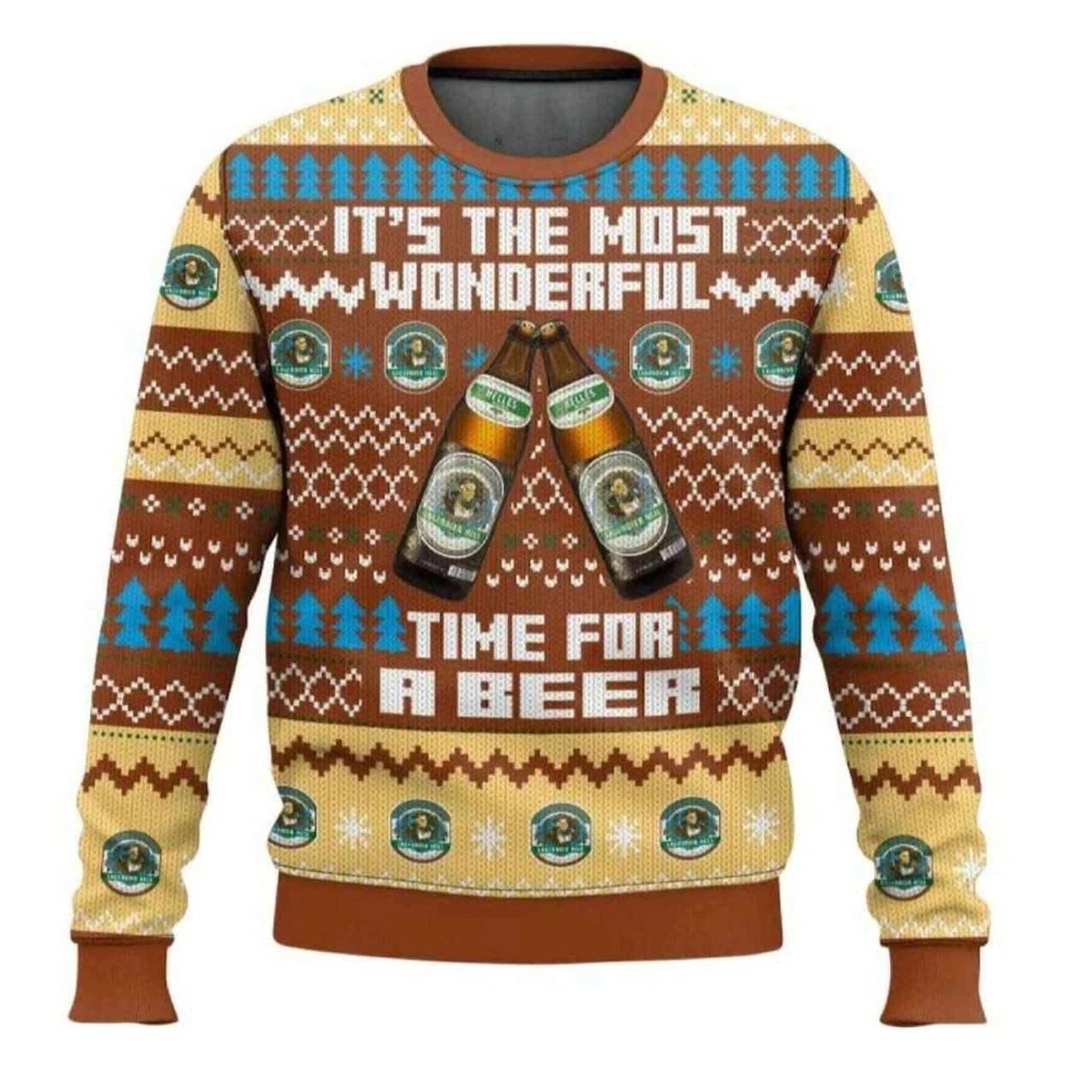 Its The Most Wonderful Time For A Augustiner Brau Ugly Christmas Sweater