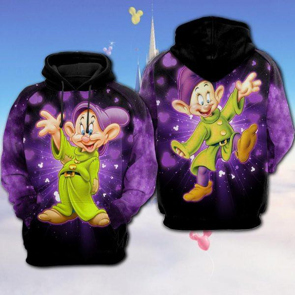 Dopey Snow White And The Seven Dwarfs Cartoon Bling 2k762 Lover Gift,dopey All Over Print 3d Hoodie