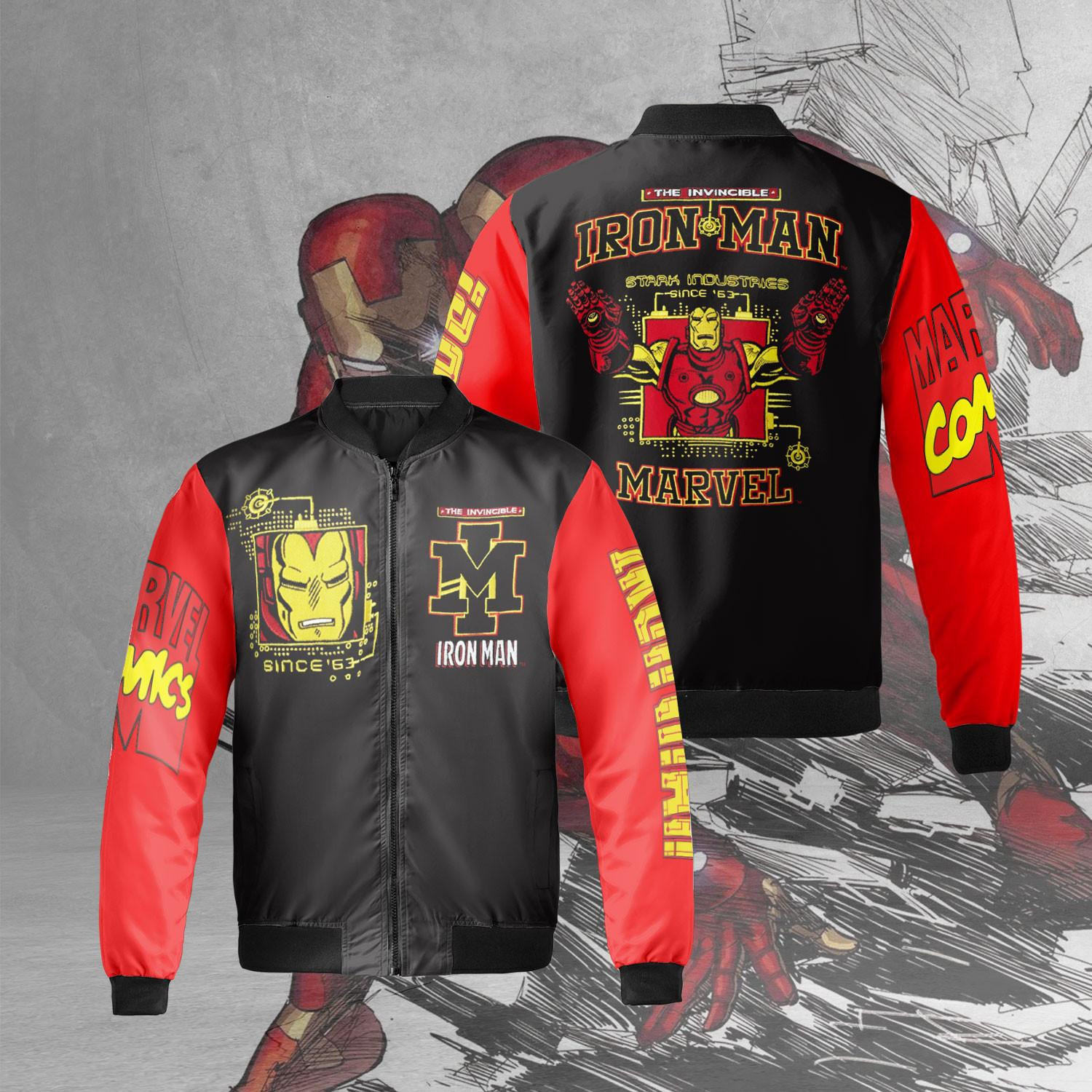 The Invincible Iron Man Marvel Comics Trending Bomber Jacket 484