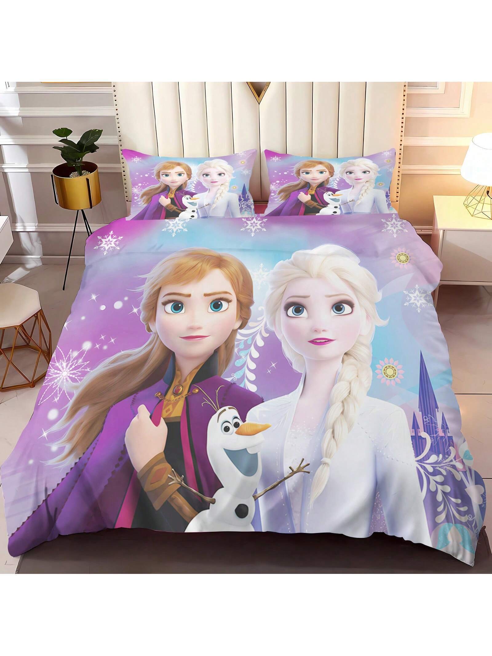 Frozen Bedding Set Sisters Elsa And Anna Graphic Duvet Covers
