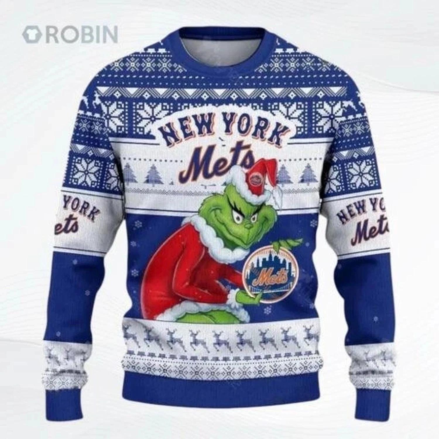 Grinch York Mets Ugly Christmas Sweater