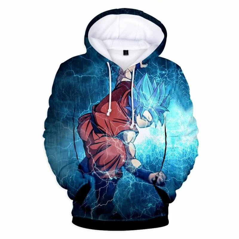Goku Cartoon Dragon Ball 6 Over Print 3d Hoodie Zip Hoodie