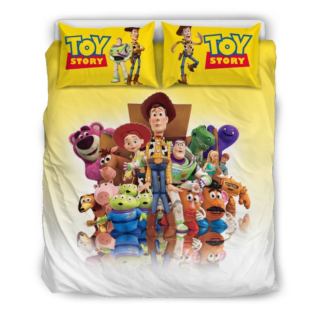 Toy Story Bedding Set DN Toy Story All Characters Graphic Duvet Covers Yellow