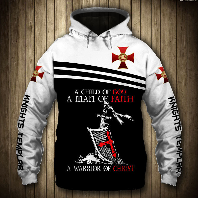 Knights Templar A Child Of God 3D All Over Print Hoodie & Zip Hoodie
