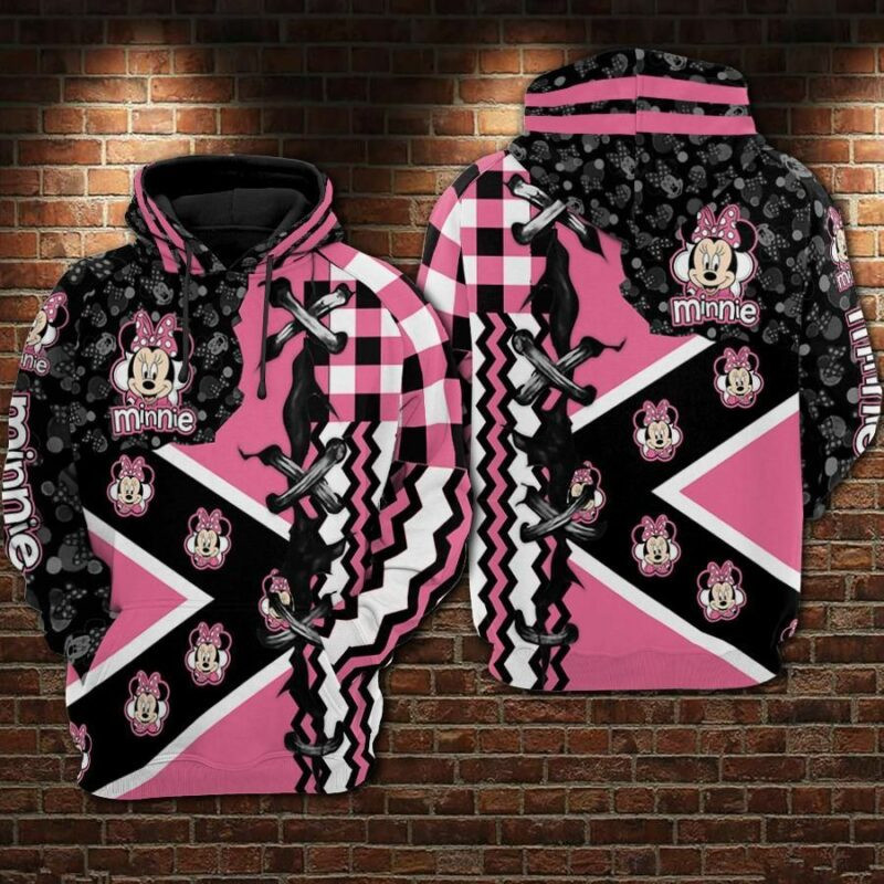 Minnie Mouse Movies 3 Over Print 3d Hoodie Zip Hoodie