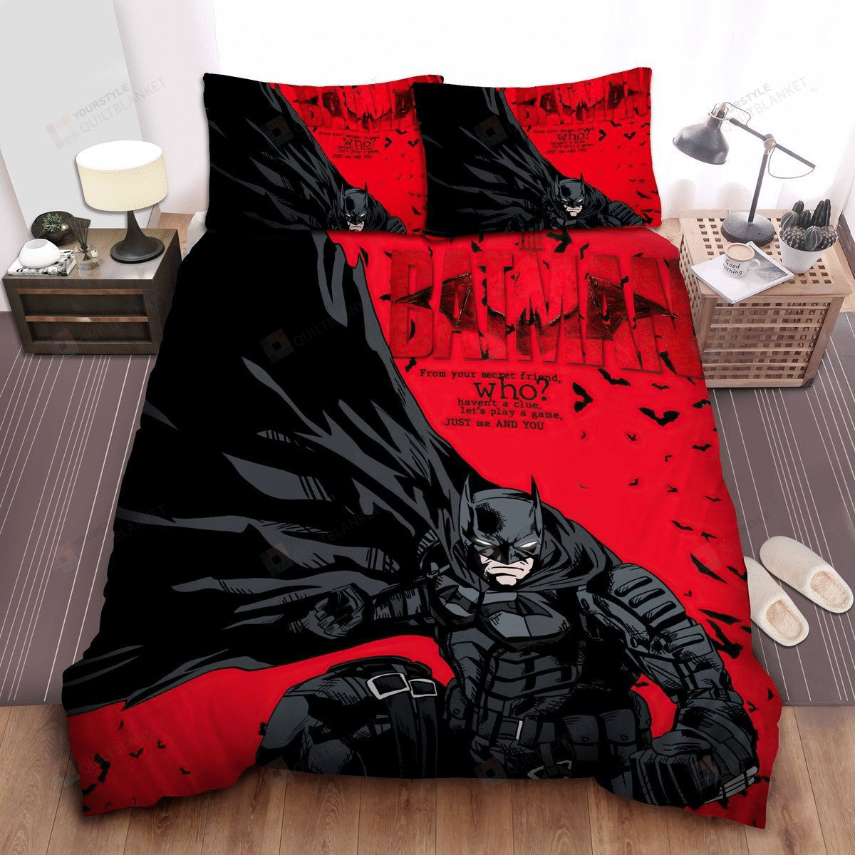 Batman Bedding Set DC Batman From Your Secret Friend Duvet Covers Black