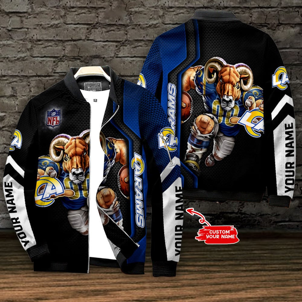 Los Angeles Rams Personalized Bomber Jacket BG559