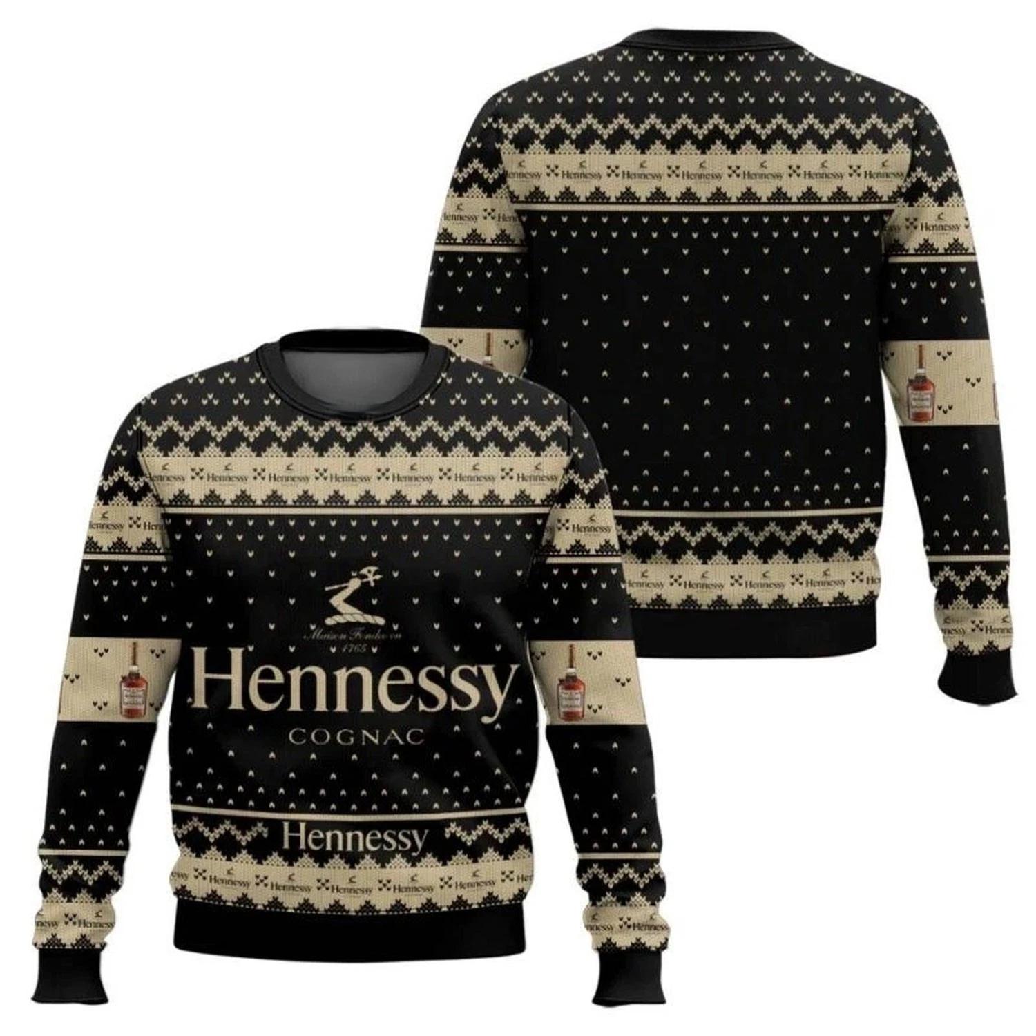 Hennessy Cognac Ugly Christmas Sweater
