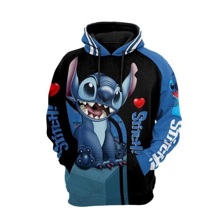 Cartoon Lilo And Stitch 3d Hoodie