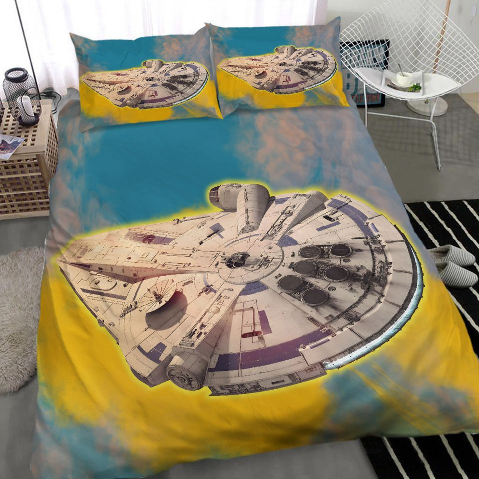 SW Bedding Set SW Millennium Falcon In The Sky Duvet Covers