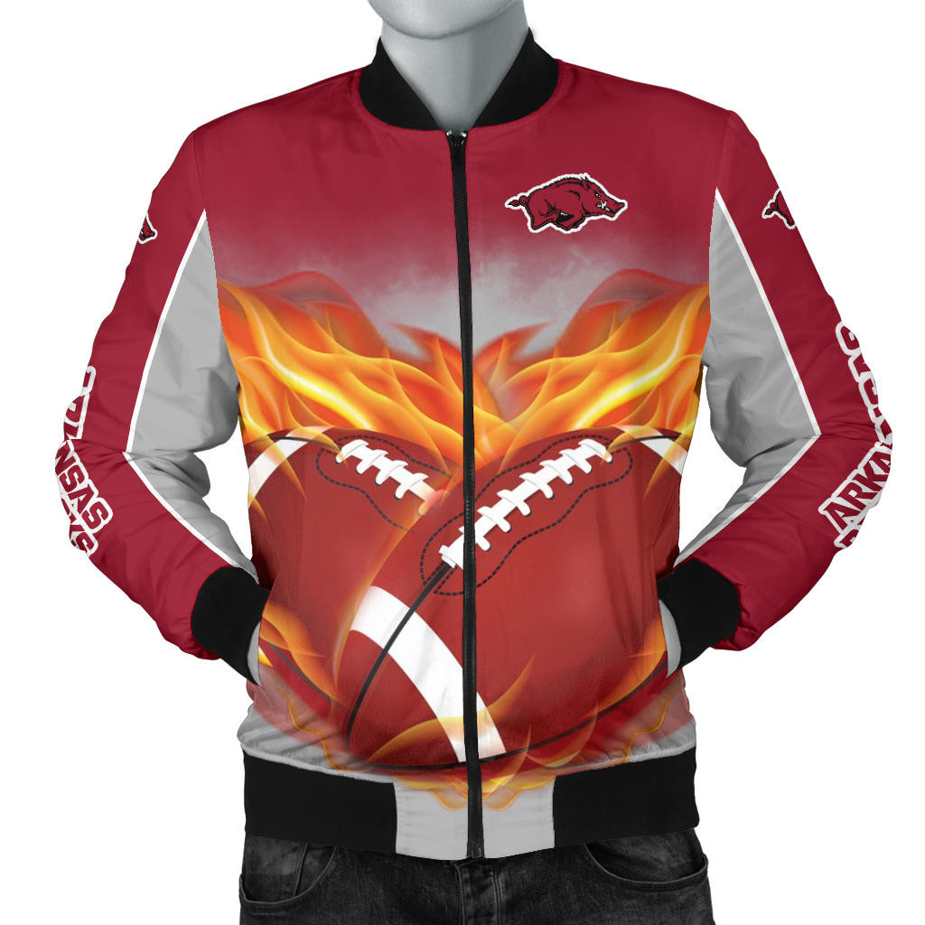 Arkansas Razorbacks Playing Game Bomber Jacket
