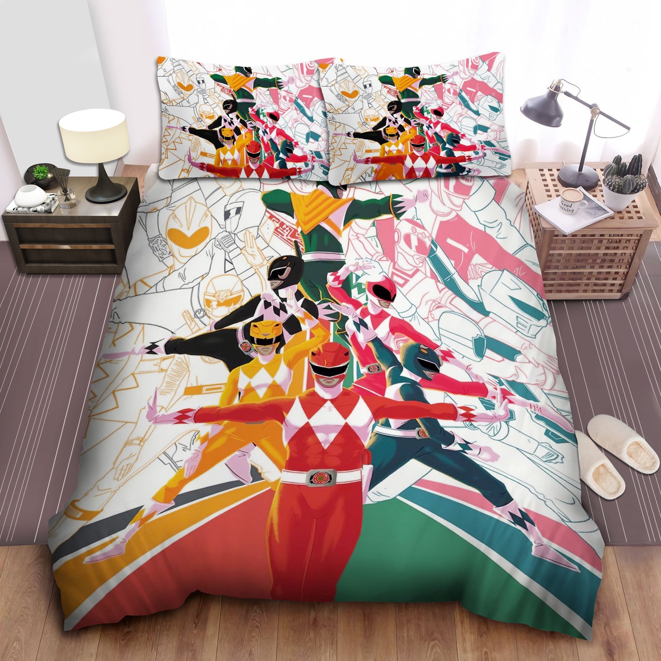 Power Ranger Bedding Set Power Rangers Team Pose Duvet Covers