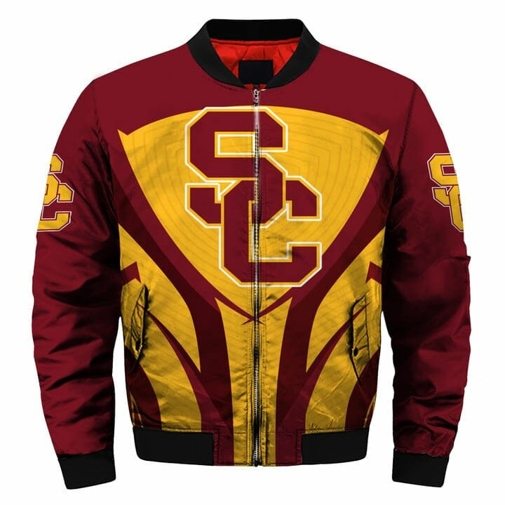 USC Trojans Cardinal Gold Bomber Jacket