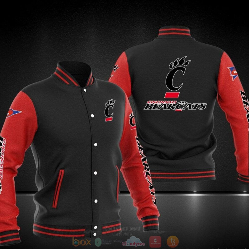 Cincinnati Bearcats Black Red Baseball Jacket