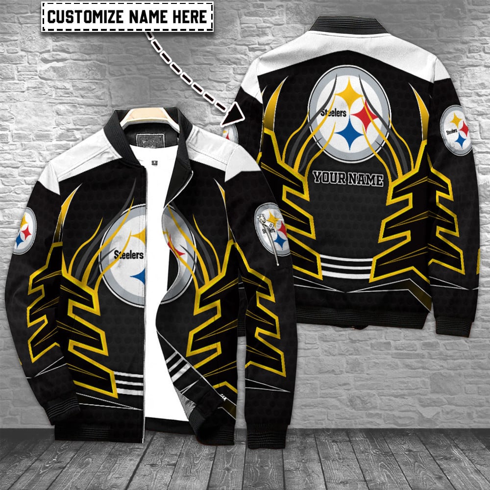 Pittsburgh Steelers Personalized Bomber Jacket BG674