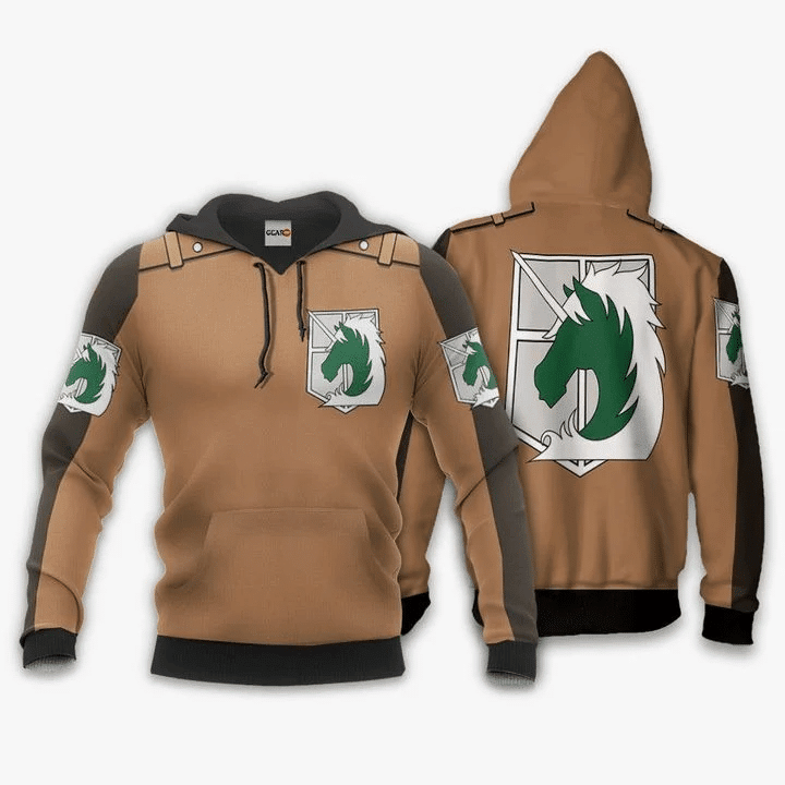 Aot Military Police Attack On Titan  3d Hoodie Zip Hoodie