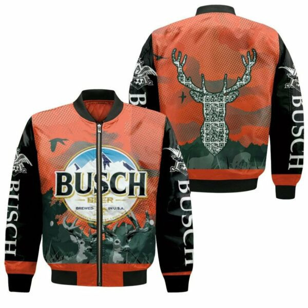 Busch Beer Logo And Deer Head For Fans 3d Jersey Bomber Jacket 225